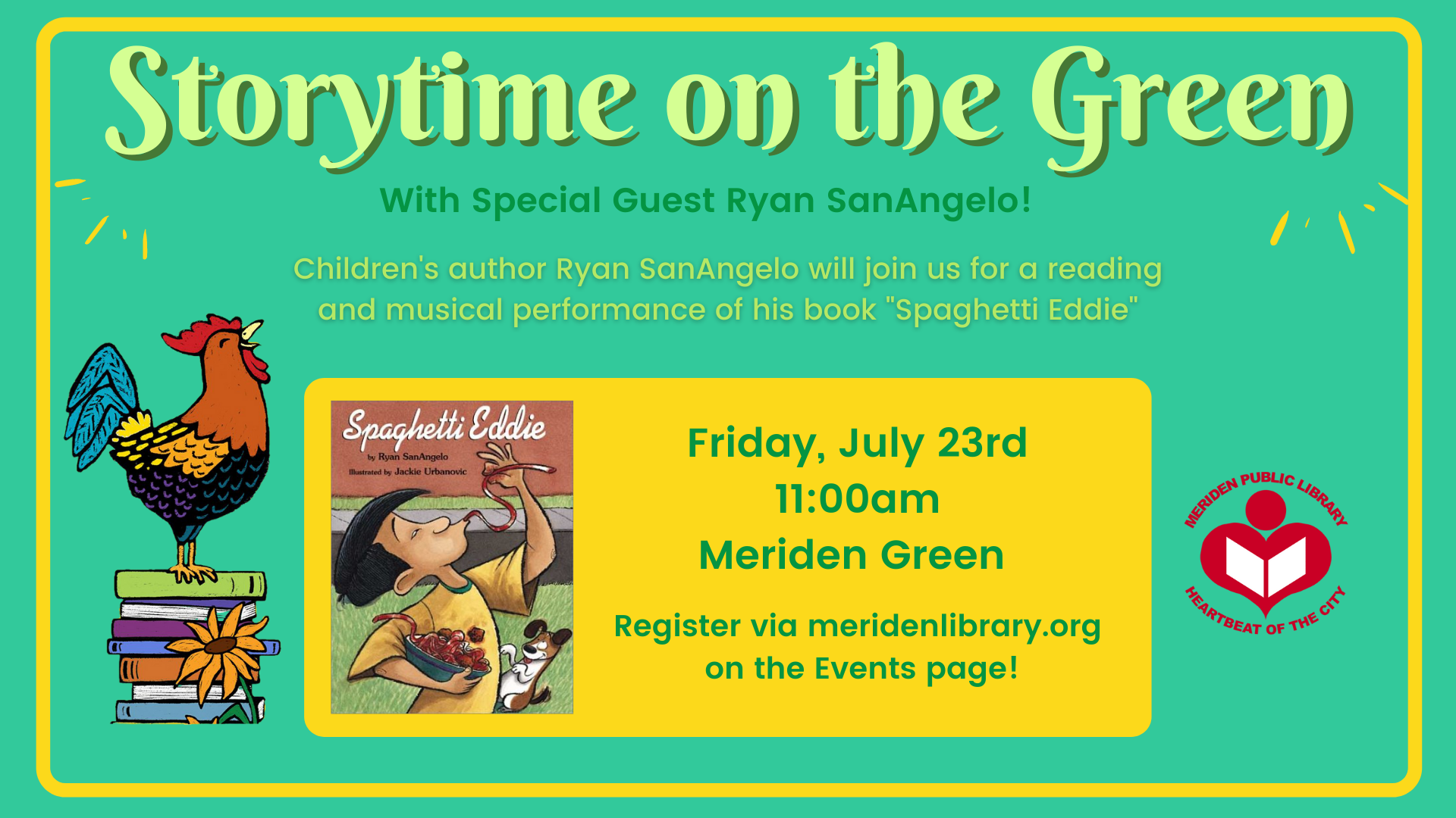 Storytime on the Green with Special Guest Ryan SanAngelo