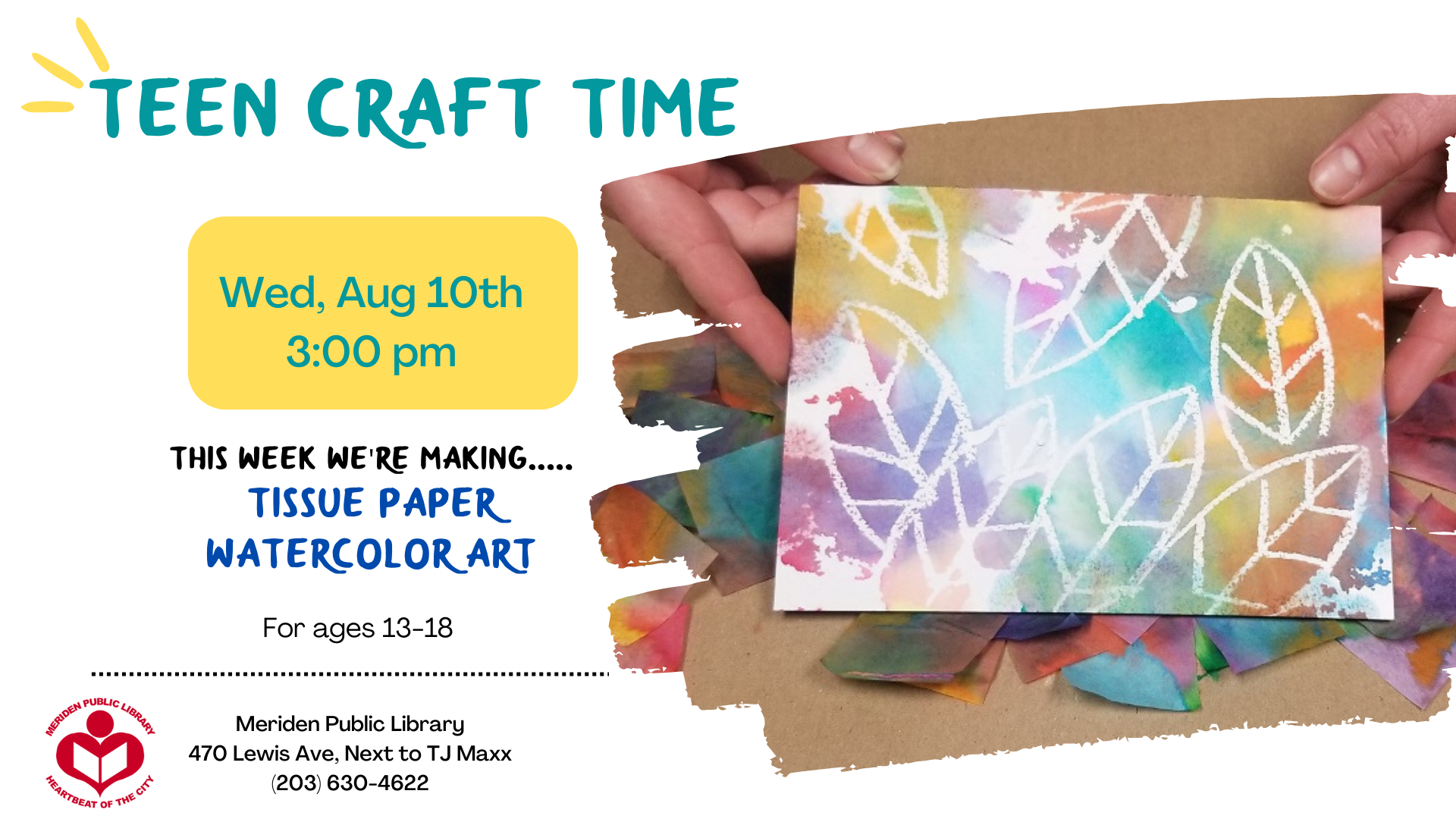 Teen Craft Time - Water Color Tissue Art